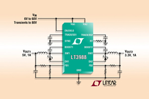 凌力爾特發表的60VIN降壓切換穩壓器LT3988