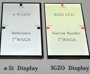 IGZO屏幕的特点，不仅在于分辨率高，且由于IGZO材料的关系，更有助于降低功耗。