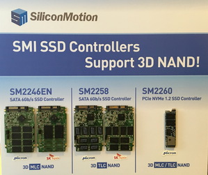 慧榮推出新款SSD控制器解決方案，可支援所有主流的3D TLC NAND產品。