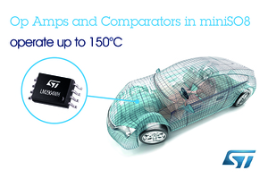 ST推出AEC-Q100 Grade-0運算放大器和比較器晶片，提升汽車控制單元微型化，將其Grade-0模擬IC尺寸縮小一半。