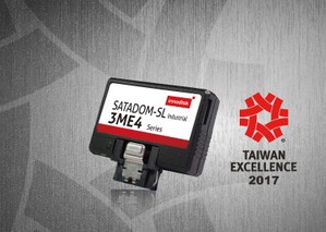 宜鼎国际 (Innodisk)工规固态硬碟SATADOM-SL 3ME4荣获2017台湾精品奖殊荣