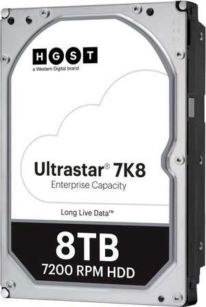 Western Digital將於本季末推出Ultrastar 7K8 8TB空氣硬碟解決方案，為第九代5磁碟平台產品。