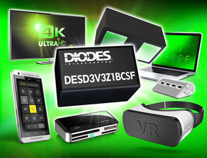 Diodes 公司推出提供 USB 3.1/3.2 及 Thunderbolt 3 接口保?功能的超小型TVS