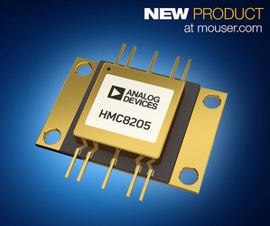 貿澤電子即日起開始供應Analog Devices的HMC8205氮化鎵 (GaN) 功率放大器。