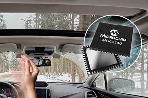 Microchip汽車級3D手勢識別控制器系統降低駕駛分神危險性，耐用的單晶片解決方案降低汽車3D HMI設計成本