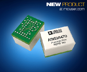 貿澤：Analog Devices ADIS1647x迷你型工業IMU可改善物聯網裝置導航功能