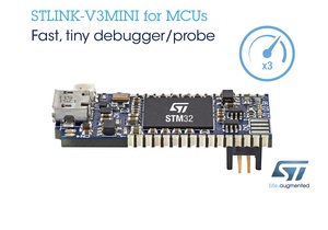 意法半导体（STMicroelectronics）新款除错探针STLINK-V3MINI兼具STLINK-V3SET强化功能和独立模组的简便性，可加速韧体烧录速度，同时提升介面的易用性