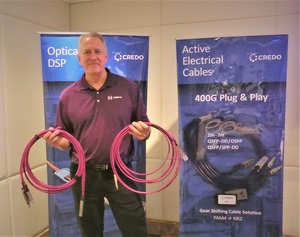 Credo執行長Bill Brennan表示紫色電纜象徵高品質（high quality）