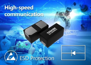 东芝电子元件及储存装置株式会社（东芝）推出两款低电容舜态电压抑制二极体(TVS Diode)(ESD静电放电保护二极体)，两款二极体均支援Thunderbolt 3、HDMI 2.1和USB 3.1等高速通讯标准并已开始出货。