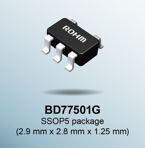 BD77501G是首創可支援異常檢測系統所需的高速放大（10V/μs高迴轉率），且不會因佈線等負載電容而振盪的運算放大器。