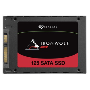IronWolf 125 SATA SSD 是針對 NAS 優化的硬碟，提供全天 24 小時不中斷的耐久性，和支援多使用者的可擴充效能。