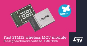 意法半導體推出首款STM32無線微控制器模組，提升物聯網產品開發效率