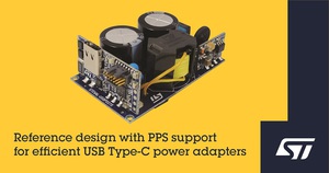 意法半导体简化USB Type-C电源转接器设计，推出支援高效Power Delivery和PPS的叁考设计。