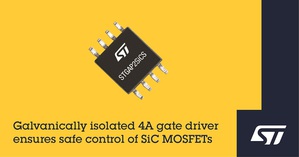 意法半導體推出隔離式閘極驅動器，可安全控制碳化矽MOSFET。