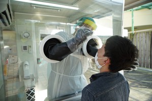 竹科篩檢站採線上預約,結合快篩區、PCR篩檢及後續安置的一條龍服務。(source:ITRI)