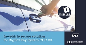 意法半導體推出即用型安全汽車進入車載系統晶片解決方案符合汽車連線聯盟之汽車鑰匙3.0版標準