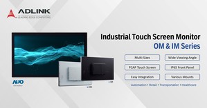 凌華科技新款工業級觸控顯示器—OM系列與IM系列，具有纖薄設計、高可讀性、流暢的觸控功能和耐用性的特色，適用於資料視覺化。