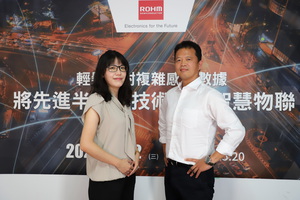 ROHM副總經理 Richard Chen(右)，與ROHM工程師Evelyn Huang(左)