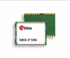 u-blox NEO-F10N以u-blox F10平台为基础，具备L1/L5双频技术和
有效的抗多径干扰能力。