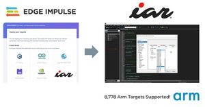 IAR 與Edge Impulse聯手為全球客戶提供AI與機器學習整合功能