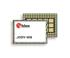 全新 u-blox JODY-W6 模組具有同步雙頻 Wi-Fi 6E 和藍牙 LE音訊功能，即使在高溫下也能運作。