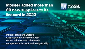 贸泽电子於2023年期间在产品系列中新增64家制造商，为客户带来新的嵌入式系列及更多的工业产品系列，让客户有更丰富的选择。