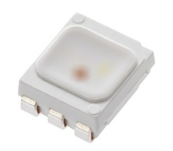 Vishay采用高整合 PLCC-6 封装的VLMRGB6122,可支援独立LED晶片控制,以达到更广的色彩范围,车规级装置发光强度高达 2800 mcd。