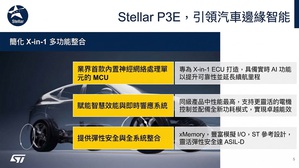 ST的Steller P3E專用於汽車邊緣智慧應用